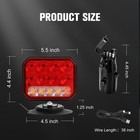 Wireless Tail Led Trailer Tow Lights Kit Magnetic Running For Boat  Rv  Trucks