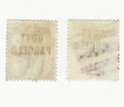 Great Britain Used Official Gov t Parcels 1 1 2p  2p Stamps  o31  O32  Cv  27 50