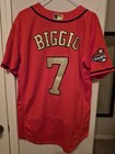 Craig Biggio  7 Gold Flex Base Jersey 2017 World Series Patch Sz 40 Authentic