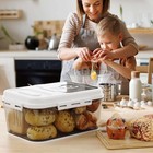 Bread Box For Kitchen Countertop Airtight Bread Storage Container W  Lid Plastic