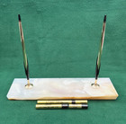 Cross 1 20 12k Gold Filled Pen   Pencil Desk Set W  Pedrara Onyx Base   Refills