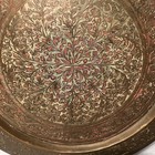 Antique Indian Patterned Brass Plate 10   circular Decorative Etched