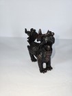 Feng Shui Gothic Figure-chinese Mythical Statue-resin Brown Foo Dog
