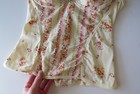 Intimissimi Floral Bustier Top  2000s Cream Rose Stripe Corset Cami  Flower