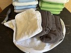 Bumgenius Cloth Diapers One Size Solid Colors Mixed Prints Euc Nighttime Wet Bag