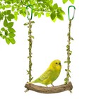 Pet Bird Parrot Swing Perch Parakeet Budgie Cockatiel Cage Hanging Toy