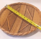 Vintage Handwoven Gokwe Tonga Binga Basket Zimbabwe African Woven Tray Boho Art