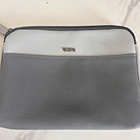 Lot Of 2 Tumi For Delta Travel Case Makeup Bag Women   s Men s Gray Black Bxs