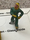 Lot Of 3 Vintage Barclay Lead Metal Figures - 2 Ice Skaters  1 Sledder
