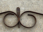 Antique 19th Century Wrought Iron Trade Sign Scroll Topper  Architectual Salvage