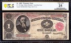 Nice  rare  Bold   Crisp Vf 1891  1 Stanton Treasury Note  Pcgs 25  Free Ship 