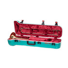 Crossrock Tenor Trombone Case   Abs Molded Hardshell-with Tsa Lock-mint Blue