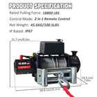    electric Winch 3 8inx78ft Synthetic Rope Winch 18800lbs 5 7hp Towing Winches 12