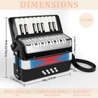 17 Key Piano Accordion  8 Bass Kids Accordion  Celluloid Body  Metal Cover Ac   