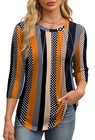 Xieerduo Women s Round Neck Work Blouse Long Sleeve Shirt  L