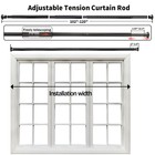 Tension Rod For Shower  102 120 Inch Heavy Duty No Drill  Black