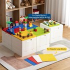 Collapsible Storage Box With Baseplate Lid For Duplo Blocks  25l  Red