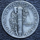 1944-d Mercury Silver Dime Circulated Good   Vg Free Shipping