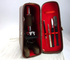 Vintage Student Field Microscope And Tool Kit   Carrying Case