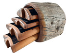 Hand-carved Solid Wood 4-drawer Jewelry Trinket Storage Box Rustic Country Cabin