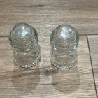 Lot 2 Vintage Hemingray Clear Glass Insulator Made In The Usa 47-48   48-48