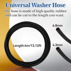 Windshield Washer Hose - 4m Hose 12 Connectors  Rubber Hose Connectors Suitable