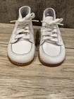 Kinney Kids White Leather Lace Up Baby Shoes Size 4 1 2 D Vintage Look Shoes