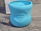 Philips Avent Blue Silicone Sleeve For Use With Avent Glass Natural 4 Oz Bottle