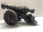 Large Vintage Hand Carved Wood Cannon Unique Decorative Wooden Piece 18 