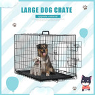 Dog Crate Cage Kennel For Large Medium Dogs Pet Puppy Playpen Wire Animal Metal