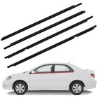 4pcs Window Moulding Trim Seal Belt Fit For 03-08 Corolla