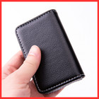 Pu Leather Business Card Holder Pocket Wallet Case With Magnetic Closure