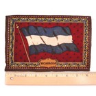 Nicaragua Flag Cigarette Cigar Box Flannel Tobacco Felt Flannel Silk 8x5 C1910