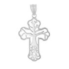  925 Sterling Silver Tree Of Life Milgrain Cross Pendant Necklace