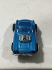 Tyco Corvette Metallic Blue Ho Scale Slot Car With Chrome Blower Engine Untested
