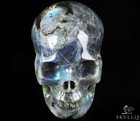 Huge 5 0  Labradorite Carved Crystal Skull  Realistic  Crystal Healing