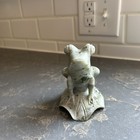 Mid Century Chinese Hand Carved Nephrite Jade Frog Sculpture Figurine 1960s Vtg