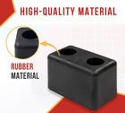 4pack 6   x3-1 2   x3-1 2    Rectangular Rubber Dock Bumper With 2 Holes - Impact R   