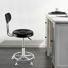 Black Garage Workshop Stool Bench Mechanics Swivel Chair Height-adjustable Seat