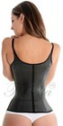 Latex Semi Vest Waist Trainer Cincher Chaleco Fajas Colombianas Reductoras Black