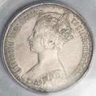 1872 Icg Genuine Victoria Gothic Florin 2 Shillings Au Silver Coin  26040707c 