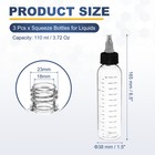 3 Pcs 110ml  4oz  Dispensing Bottle Twist Cap Bowl-shaped  Transparent black