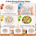 10  Pro Chicken Shredder Tool Twist Large For Kitchen With Brush Included- White
