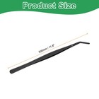 Stainless Steel Tweezers 11 8  Long Handle Curved Tips Tweezers Black