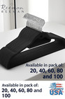 High Quality Velvet Hangers Non-slip Felt Clothe Hangers 20 40 60 80 100 In Pack