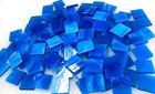 Royal Blue Wispy Transparent Stained Glass Sheet Or Mosaic Tiles Gorgeous 