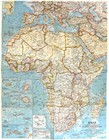 1960-9 September Vintage Map Of Africa National Geographic Plate 54 Map  577 