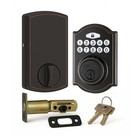 Aged Bronze Electronic Keypad Deadbolt     Single Cylinder Keyless Entry Lock