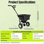 Commercial Broadcast Fertilizer Spreader 50-100lb Walk-behind Push Garden Seeder