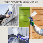 Hvlp Air Gravity Spray Gun Set 2-sprayer Paint Gun 0 8mm 150ml   1 4mm 600ml